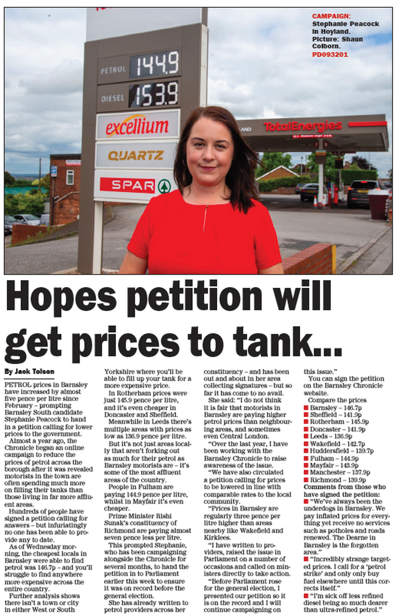 Other image for Chronicle shortlisted alongside nationals for fair fuel price campaign